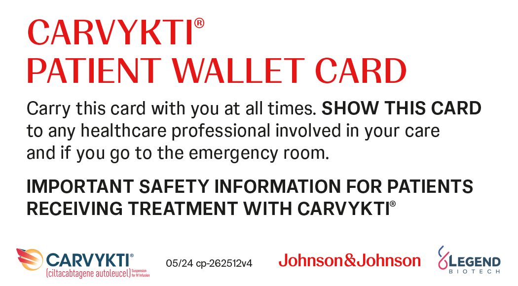 CARVYKTI® Patient Wallet Card